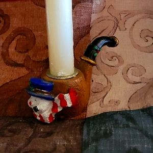 Vintage unique xmas candle holder